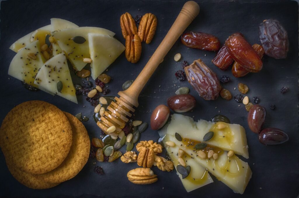 miel de abeja y alimentos varios alimentos con miel de abejas